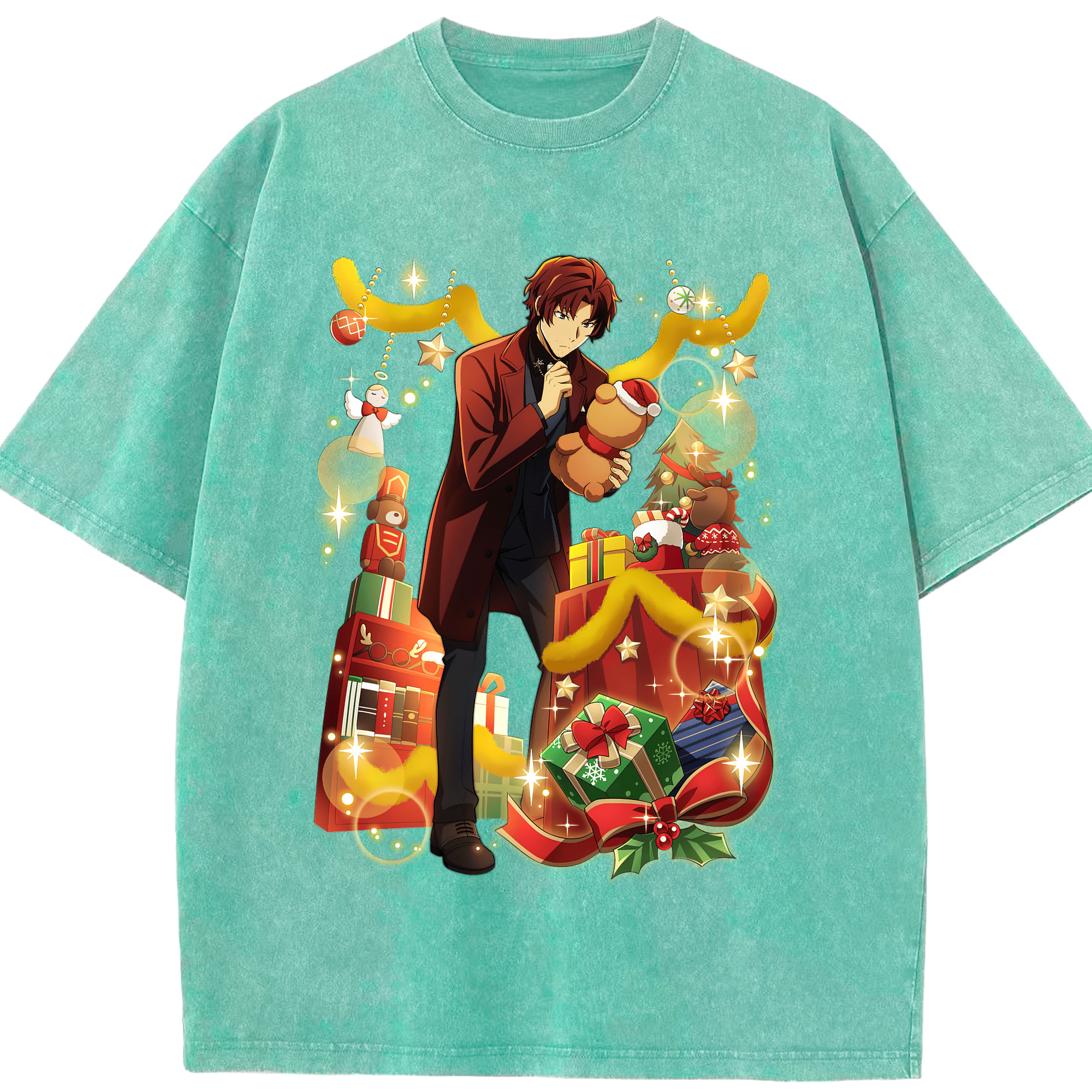 （画像用） 文豪ストレイドッグス Bungo Stray Dogs 綿100% ヴィンテージ風 半袖Tシャツ（フロントプリント）